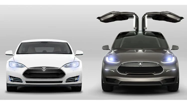 Tesla Model X next to Model S