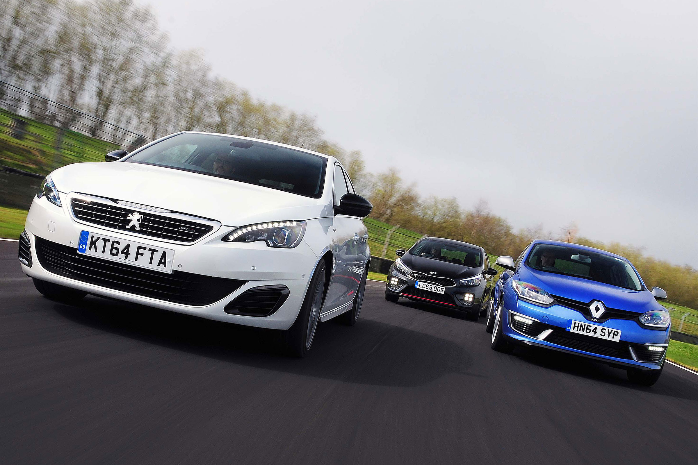 Peugeot 308 GT vs Renault Megane GT 220 &amp; Kia Cee'd GT Tech
