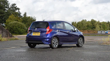 Nissan Note blue rear quarter