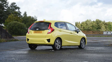 Honda Jazz yellow rear quarter