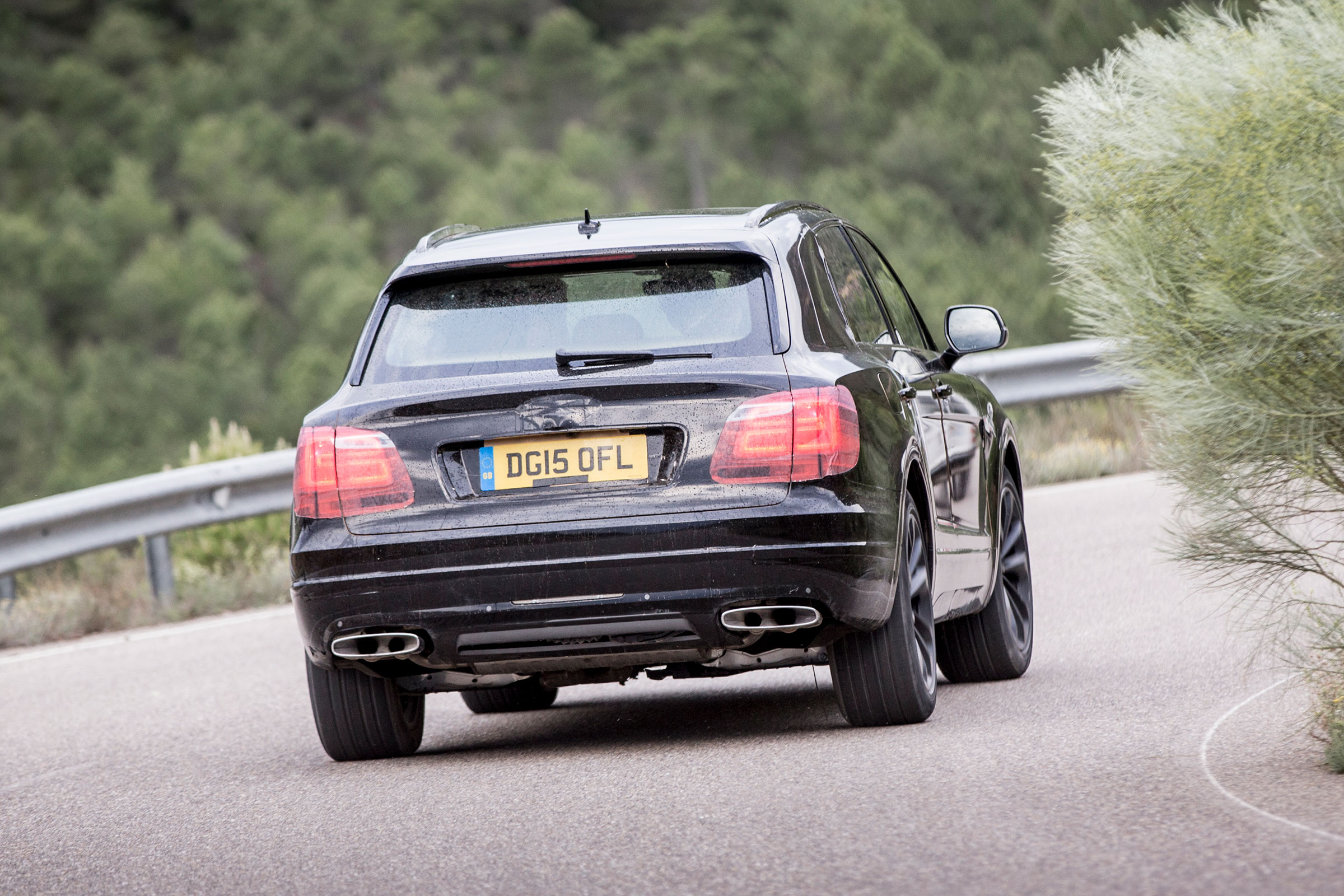 Bentley Bentayga prototype first drive - rear cornering