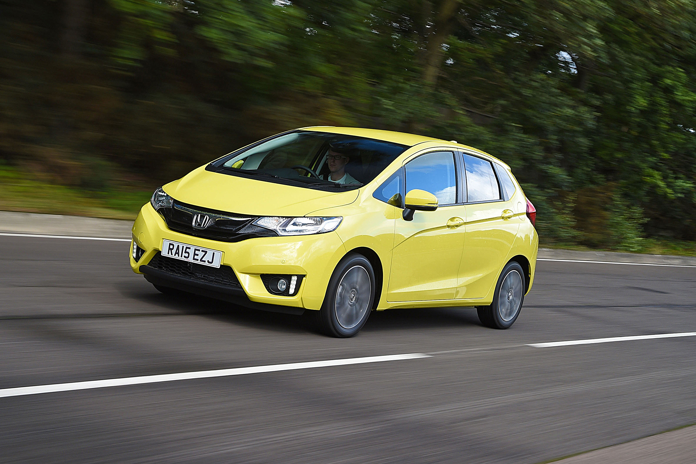 Honda Jazz yellow front tracking