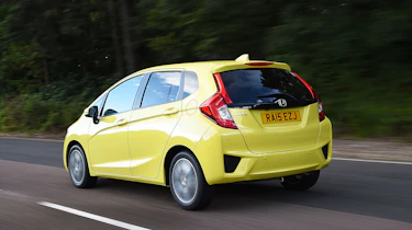 Honda Jazz yellow rear tracking