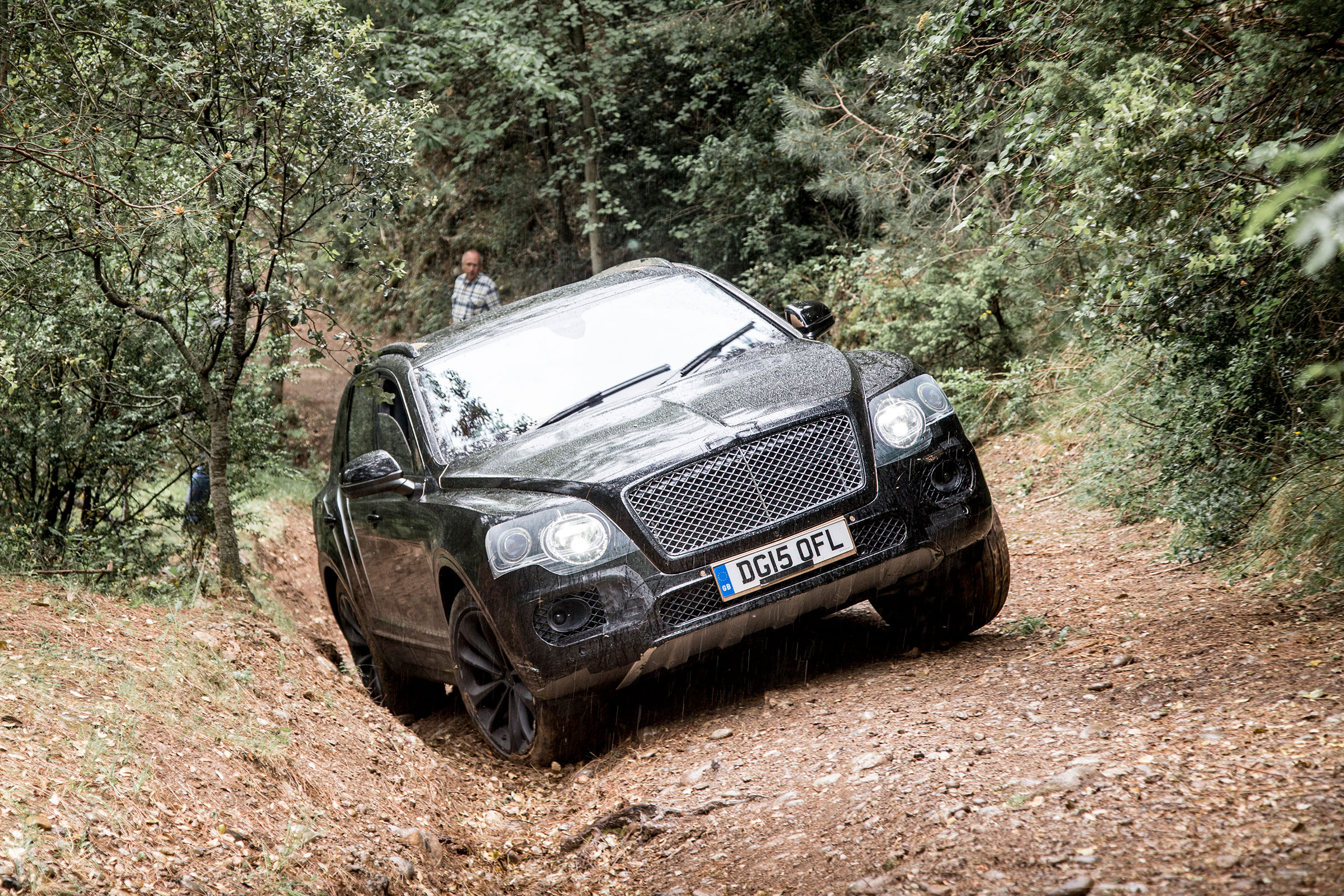 Bentley Bentayga prototype first drive - hill