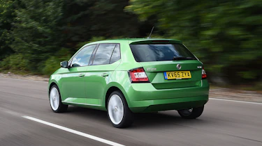 Skoda Fabia green rear tracking