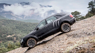 Bentley Bentayga prototype first drive - downhill