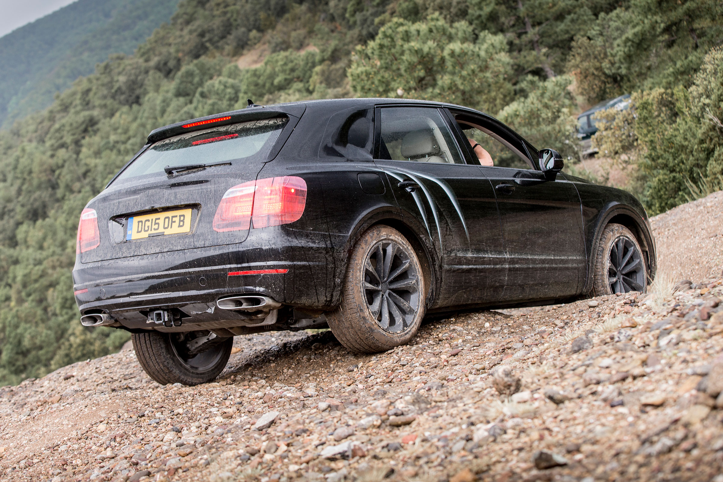 Bentley Bentayga prototype first drive - off-road rear