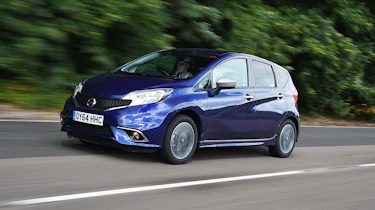 Nissan Note blue front quarter