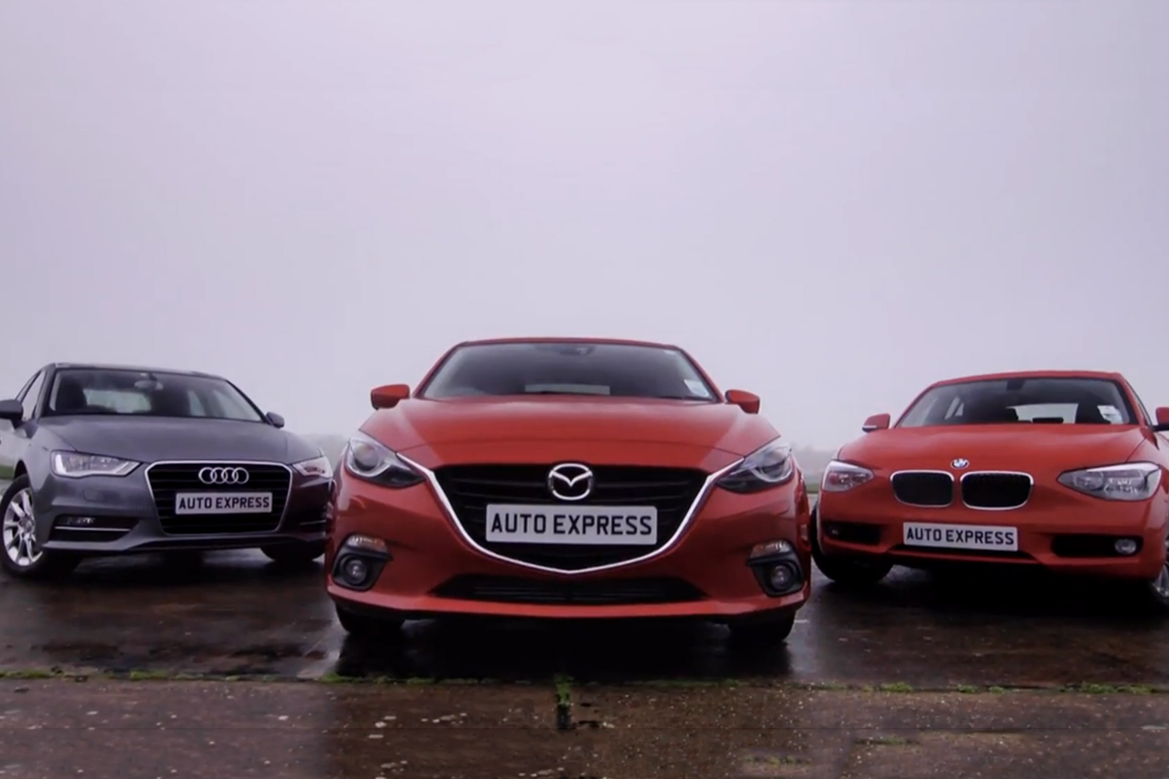 Mazda 3 vs Audi A3 Sportback &amp; BMW 1 Series