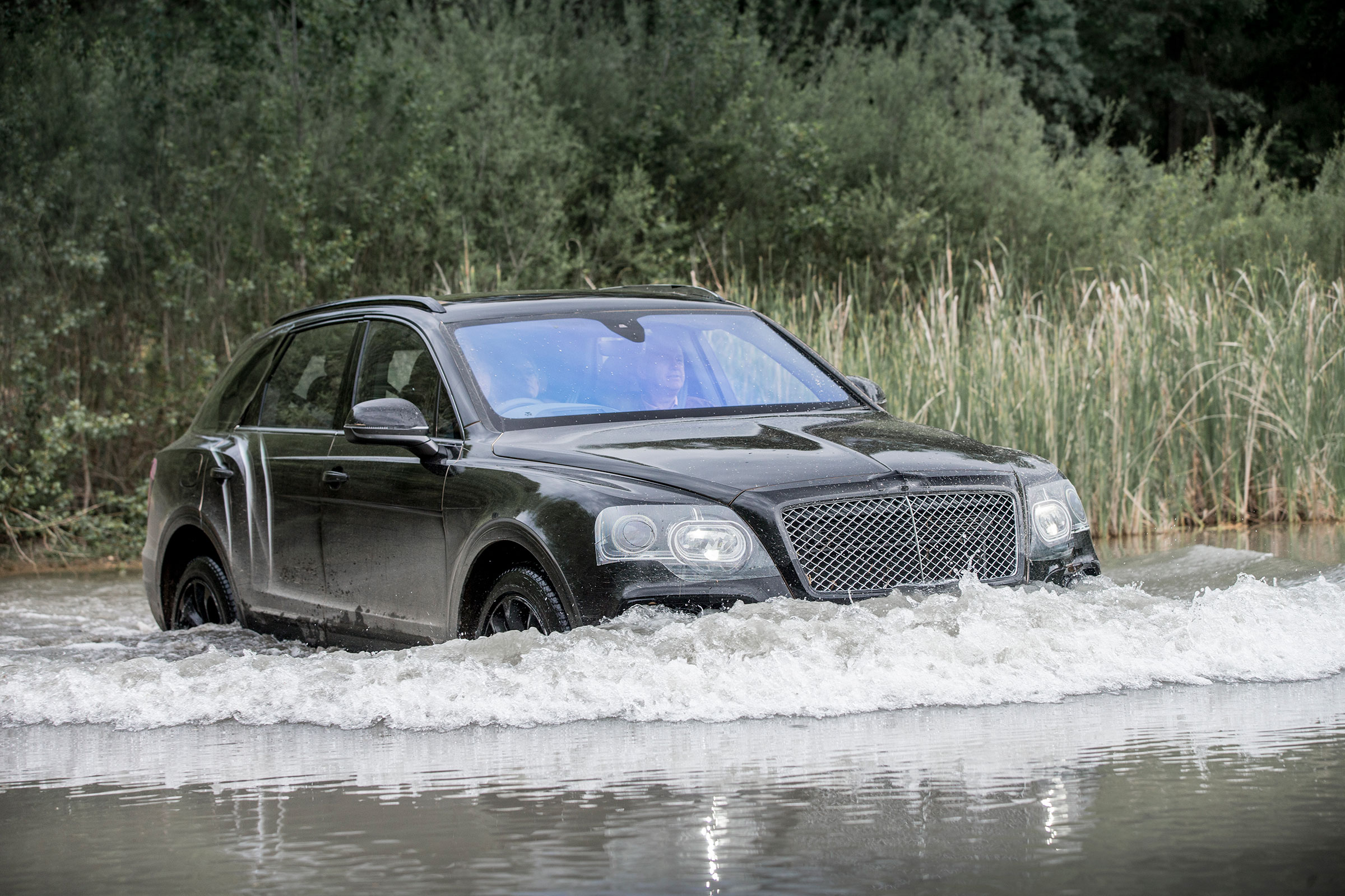 Bentley Bentayga prototype first drive - wading