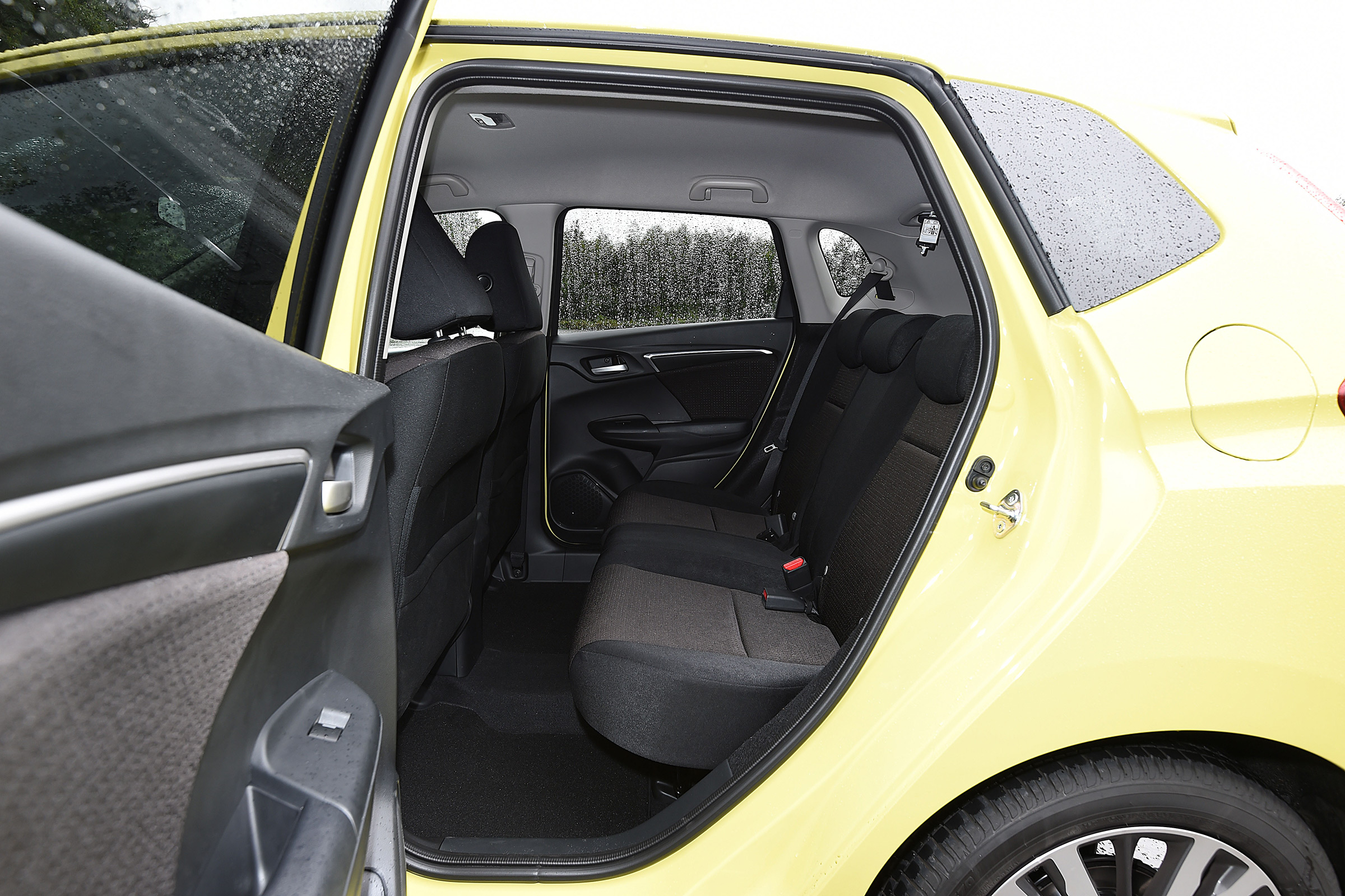 Honda Jazz yellow rear seats