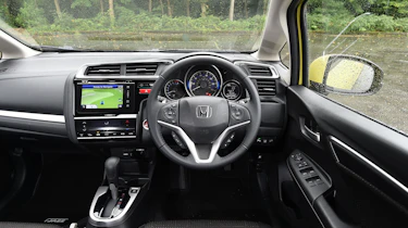 Honda Jazz yellow dashboard