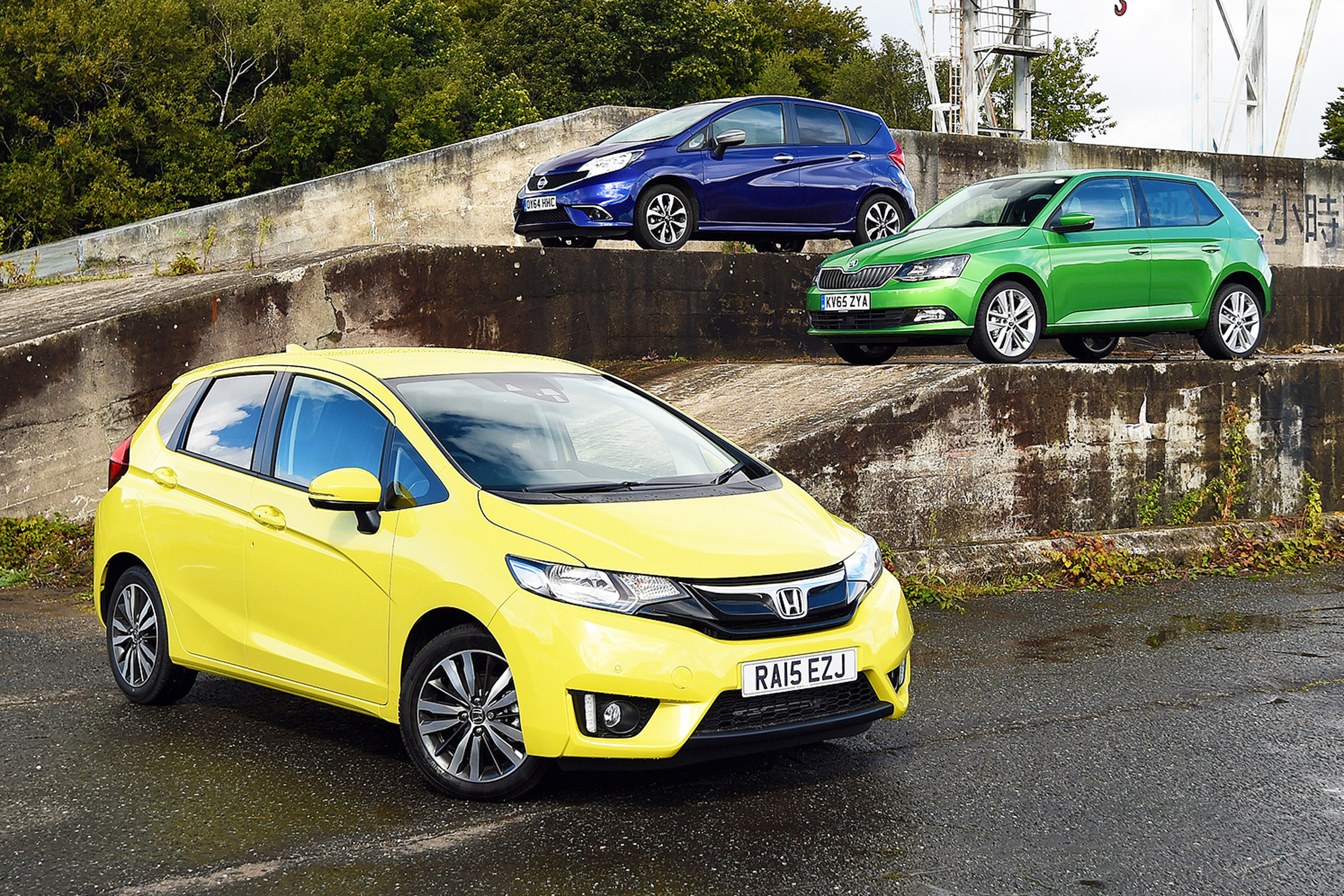 Honda Jazz vs Nissan Note vs Skoda Fabia