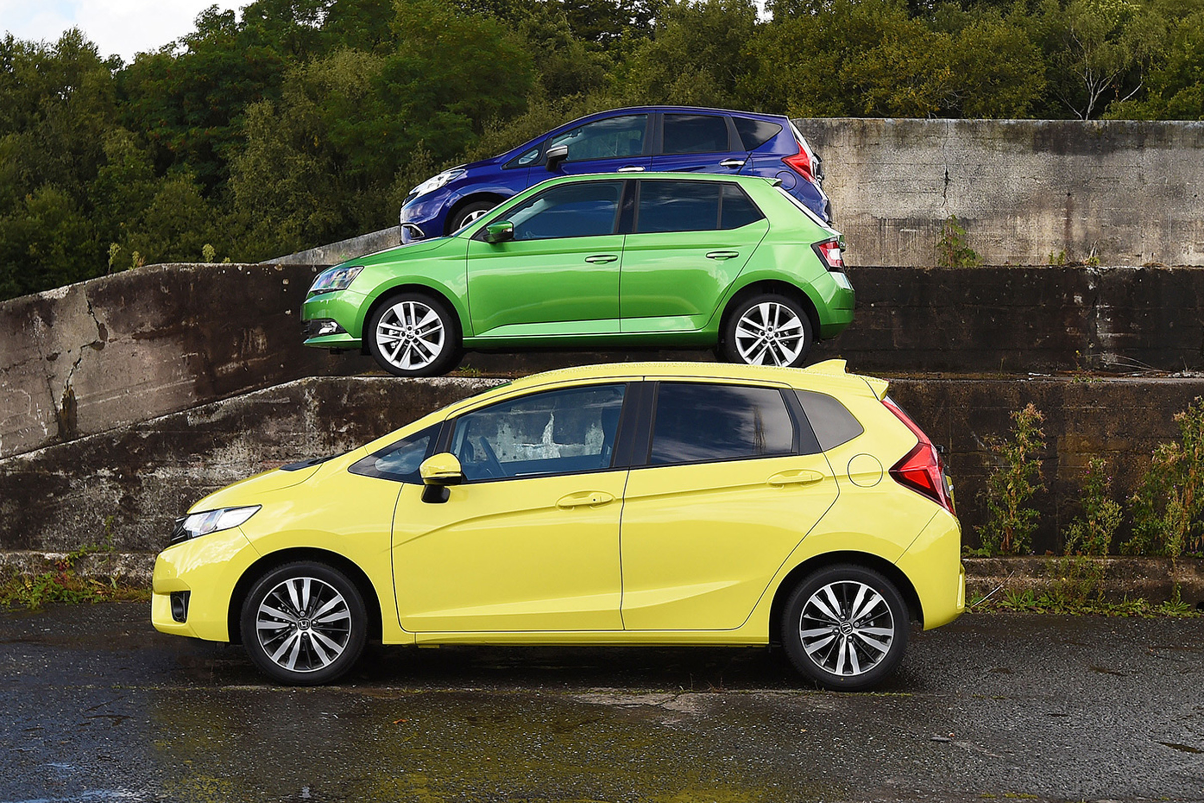 Jazz vs Note vs Fabia sizes