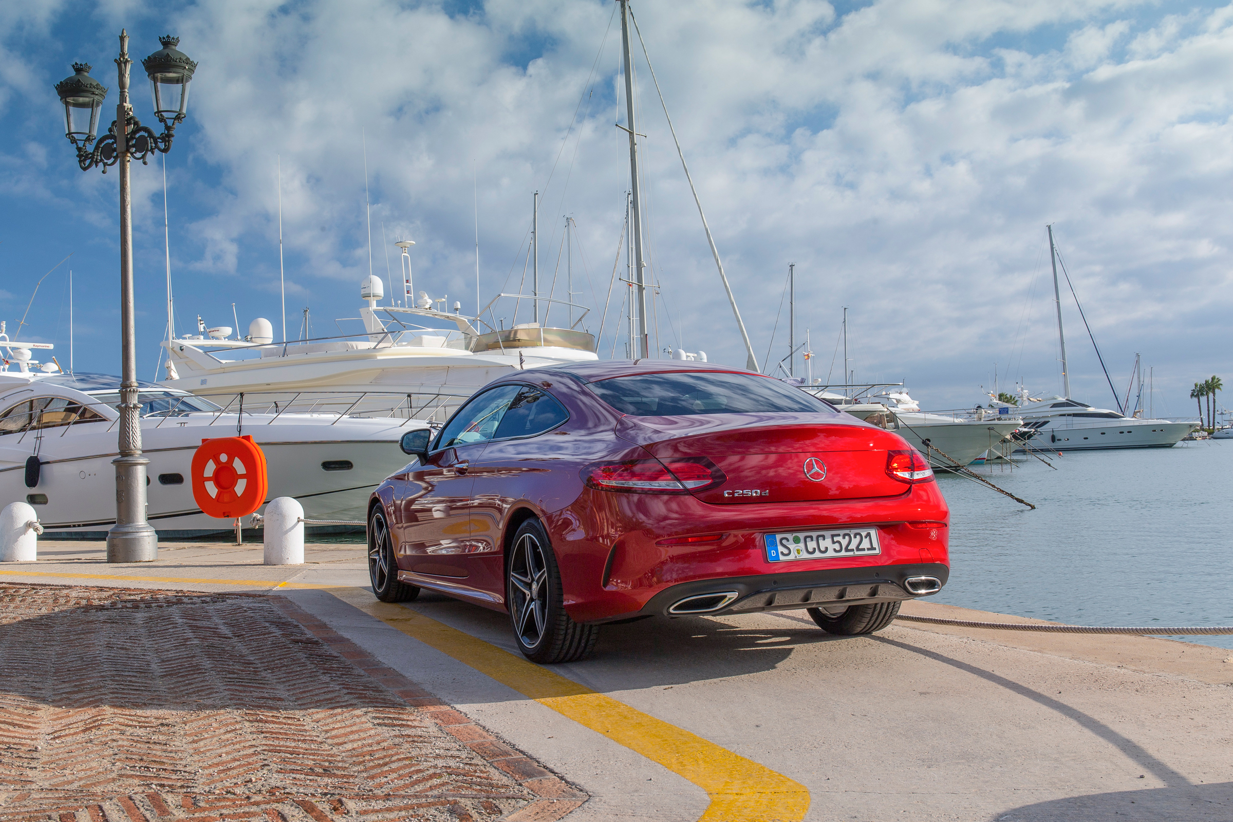 Mercedes C-Class Coupe rear quarter 2