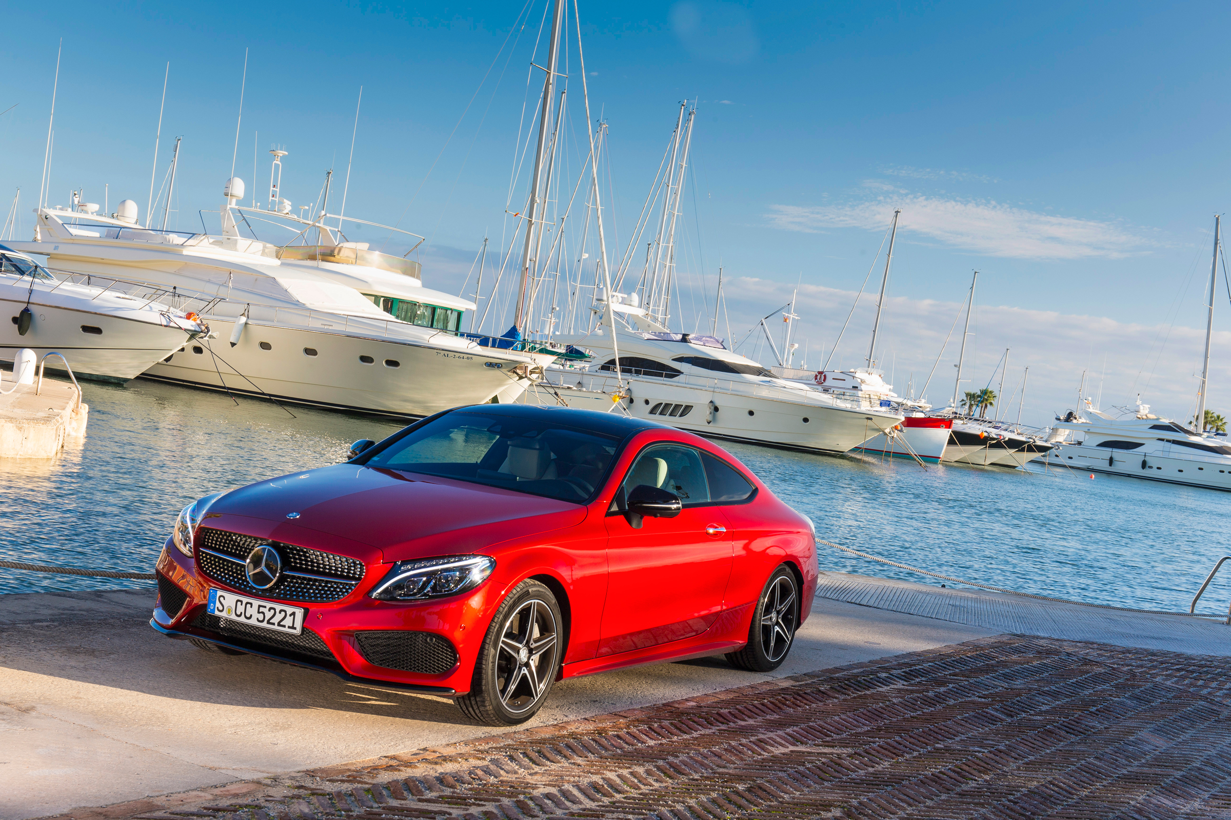 Mercedes C-Class Coupe front quarter