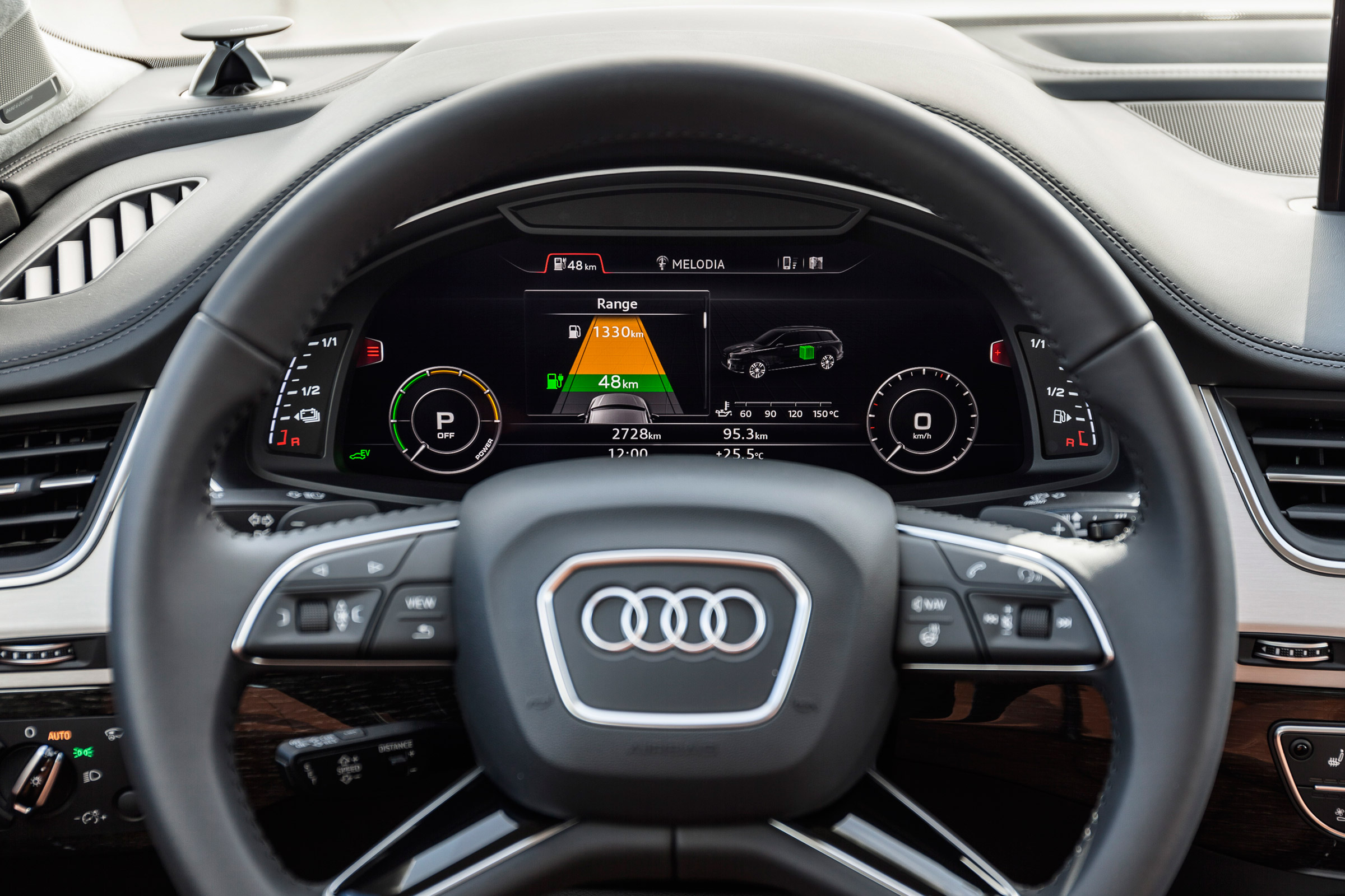 Audi Q7 e-tron 2015 steering wheel