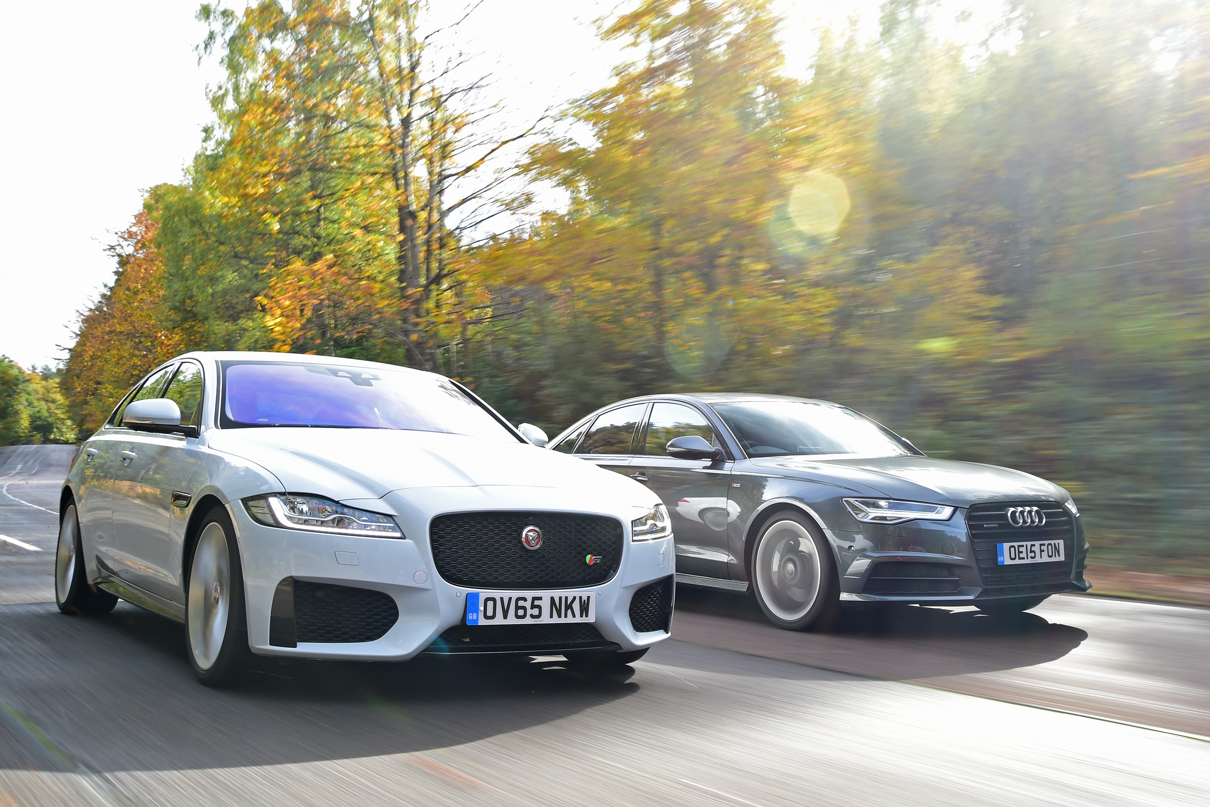 Jaguar XF vs Audi A6 road test