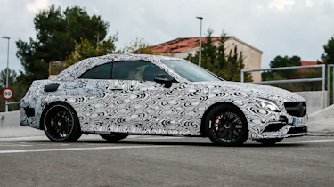 Mercedes C63 AMG Cabrio side front