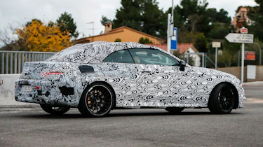 Mercedes C63 AMG Cabrio side rear