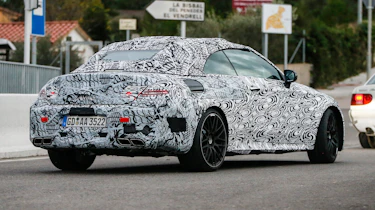 Mercedes C63 AMG Cabrio rear side