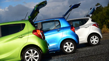 Vauxhall Viva vs Hyundai i10 vs Suzuki Celerio boot openings