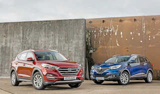 Hyundai Tucson vs Renault Kadjar - group test front