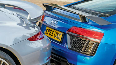 Audi R8 vs Porsche 911 Turbo S - rear