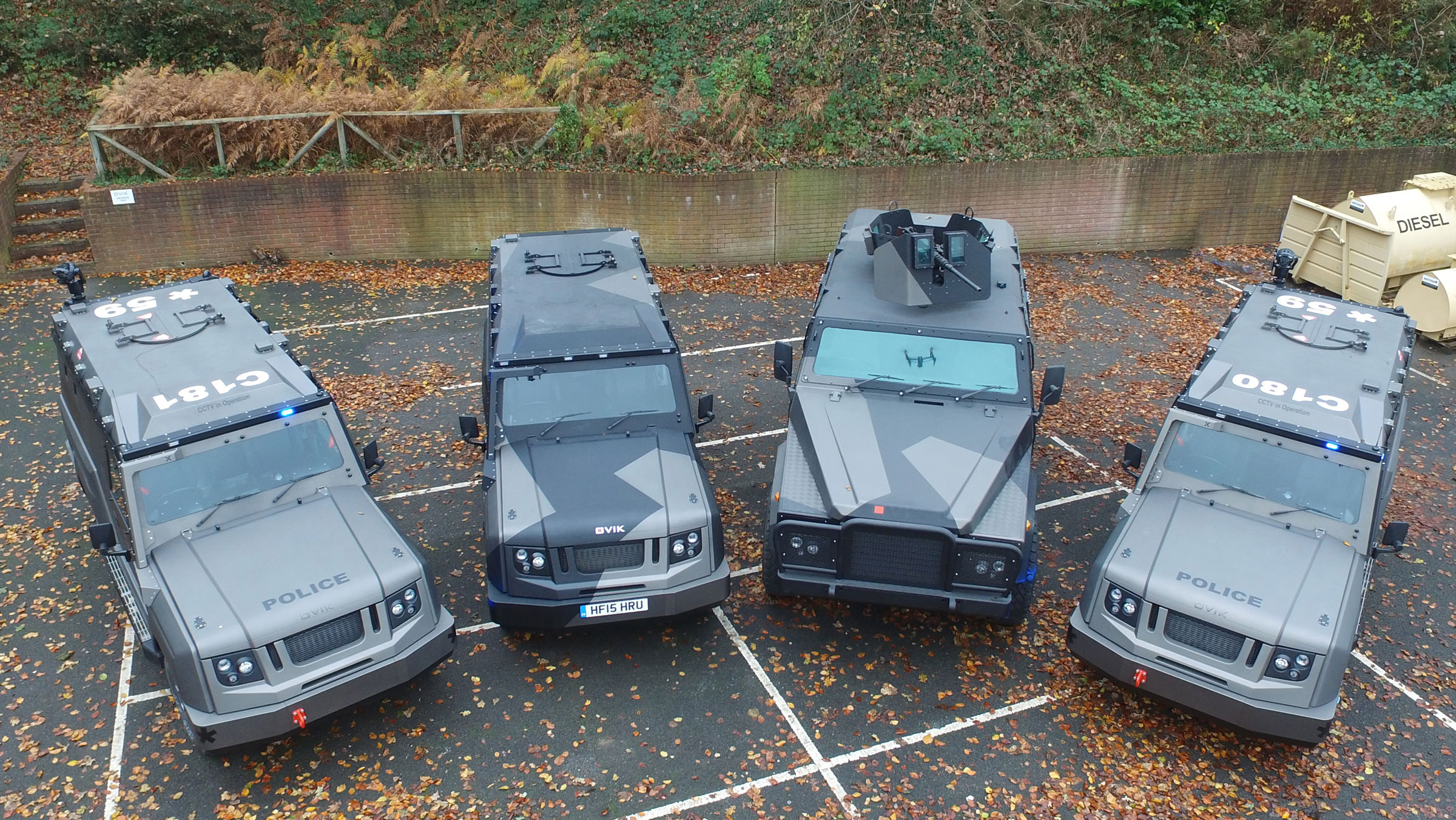 Ovik vehicles overhead