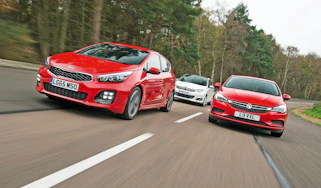 Kia Cee'd vs Vauxhall Astra vs Citroen C4 - group test