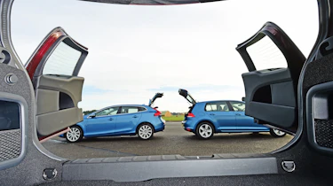 MINI Clubman vs VW Golf vs Volvo V60 - rear view