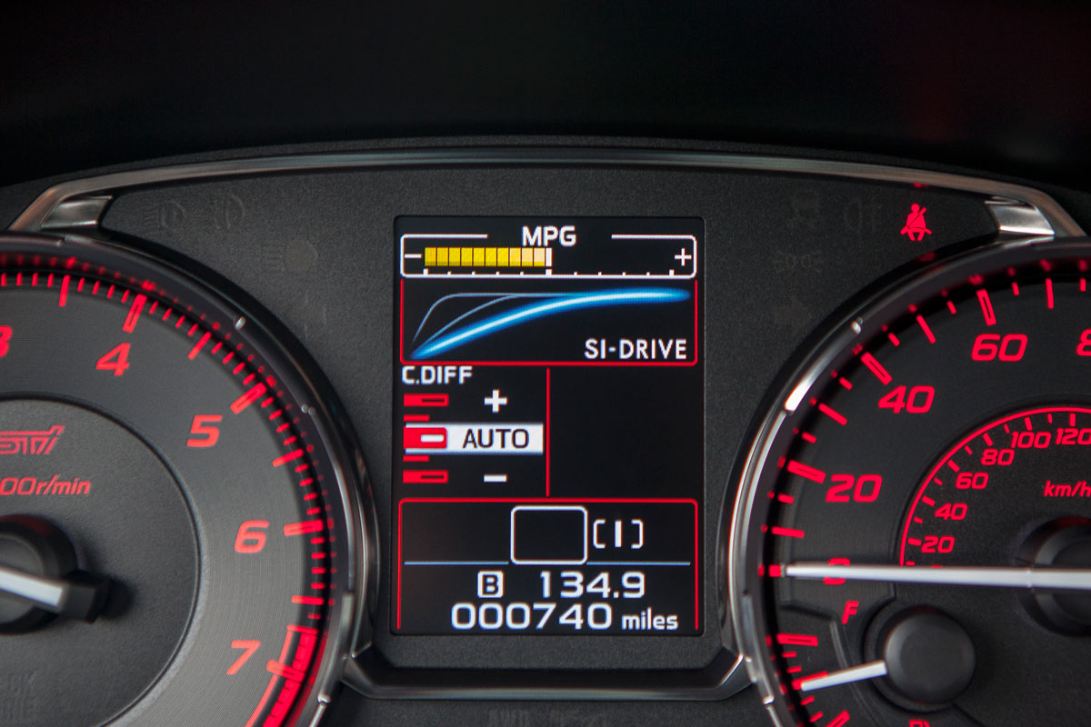 Subaru WRX STi dials 