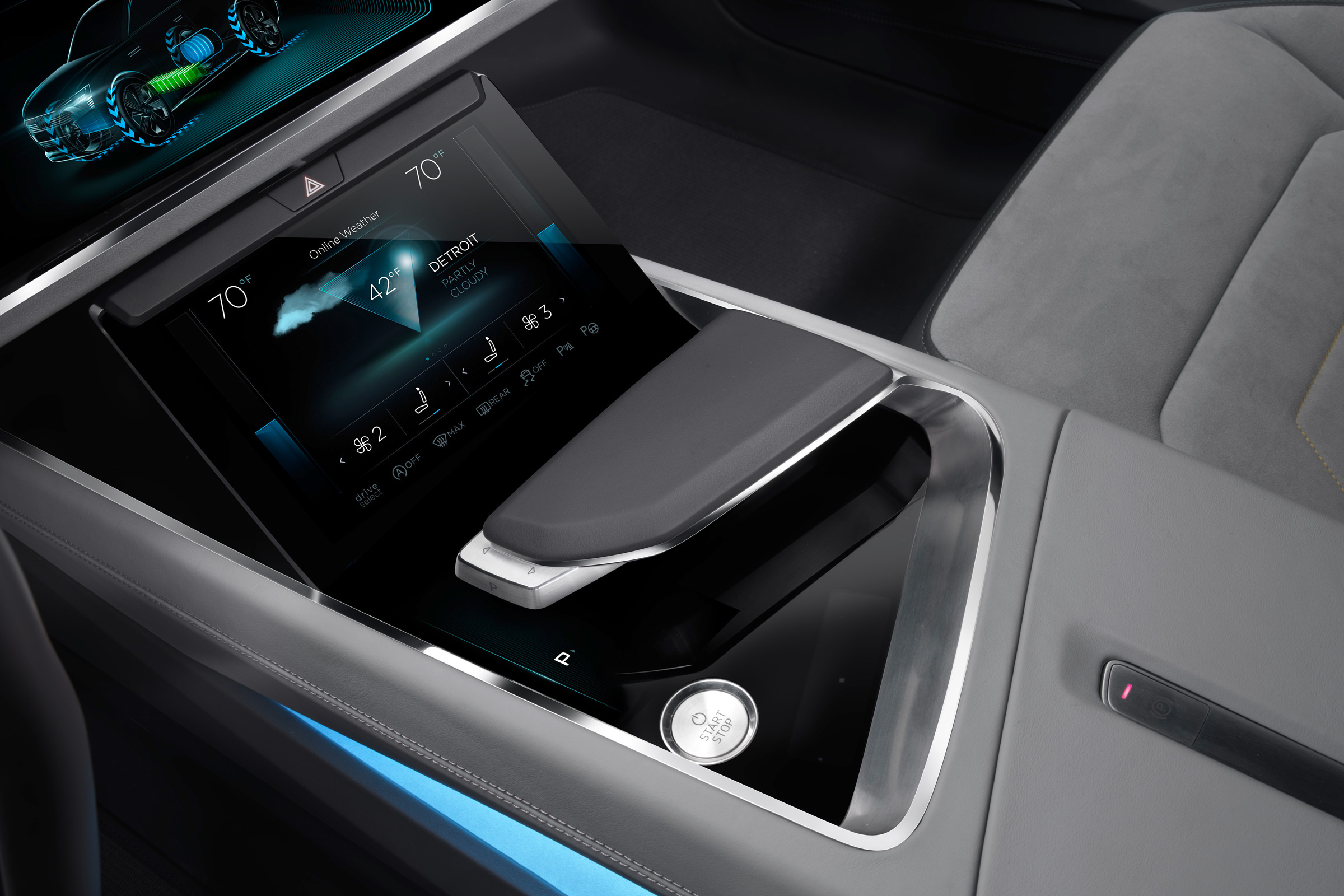 Audi h-tron concept - centre console 2