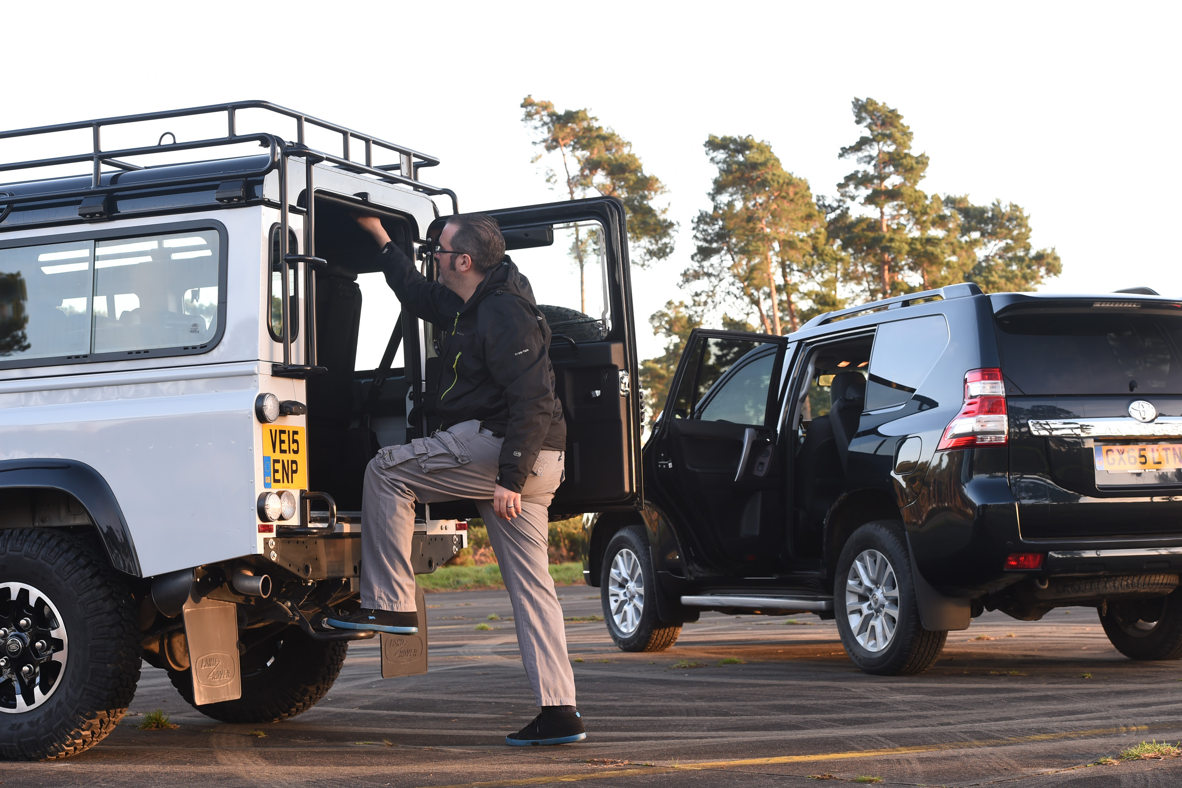 Land Rover Defender vs Toyota Land Cruiser - rear access head to head
