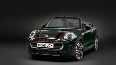 Mini John Cooper Works Convertible 2016 - front quarter roof down