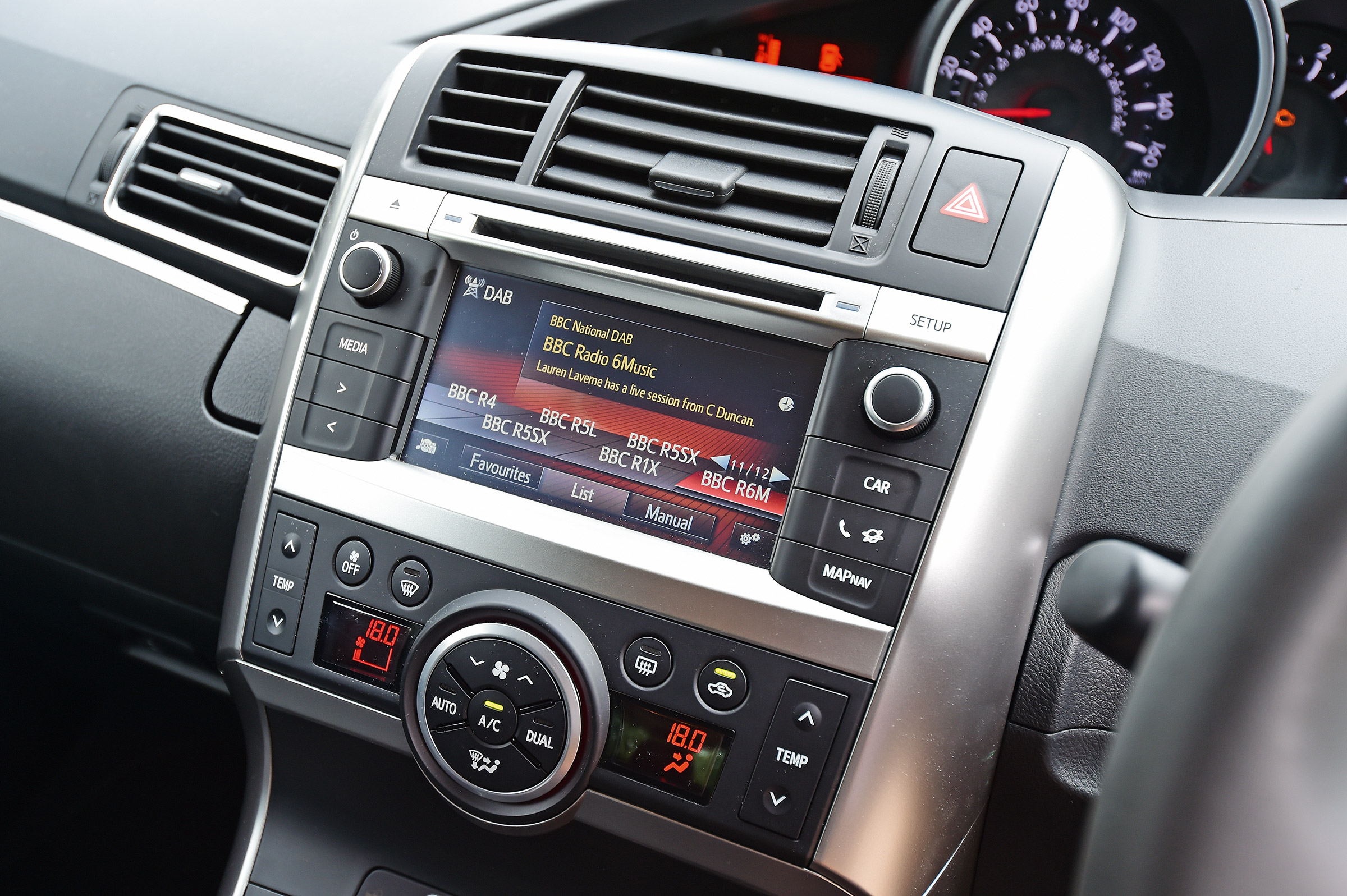 Toyota Verso - centre console