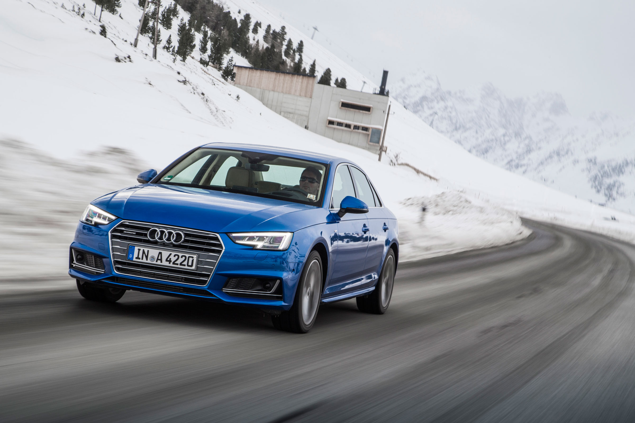 Audi A4 quattro driving