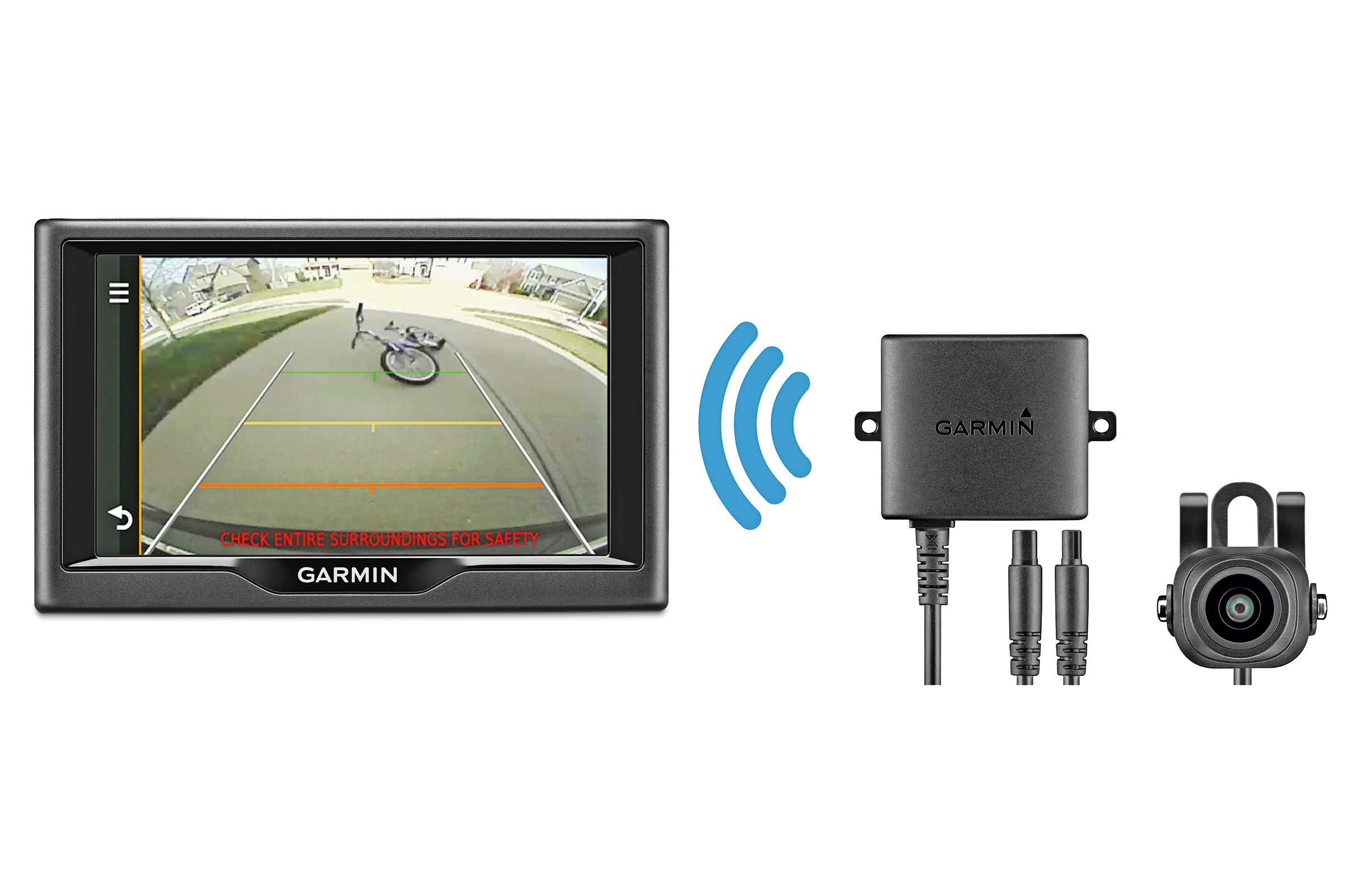 Reversing camera and parking sensors