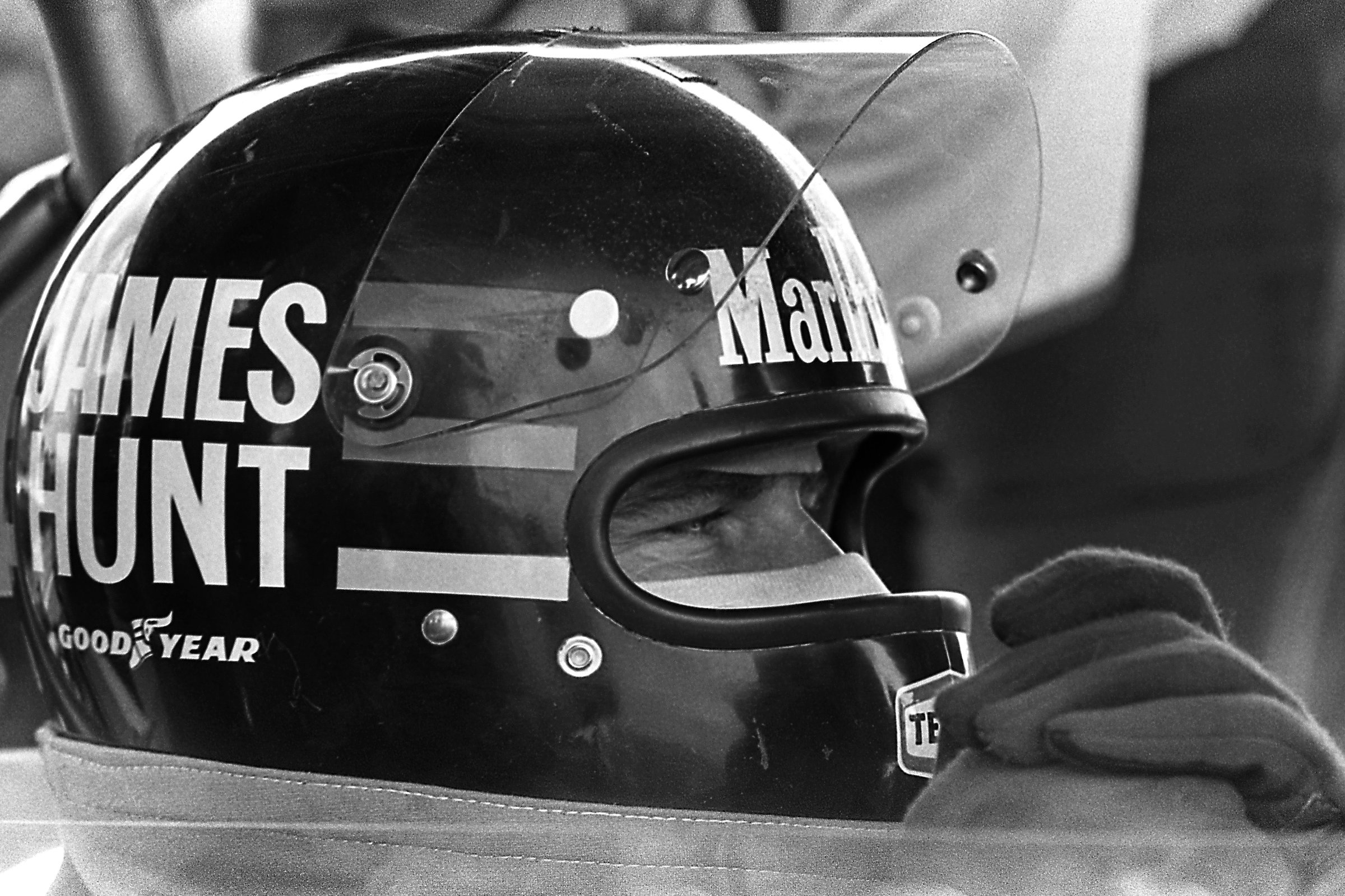 James Hunt in the cockpit at the Dutch Grand Prix in 1977