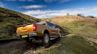 Nissan Navara first UK drive - rear three quarter off road