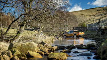 Nissan Navara first UK drive - off road river