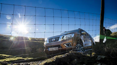 Nissan Navara first UK drive - front below