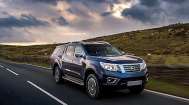 Nissan Navara first UK drive - on road front tracking