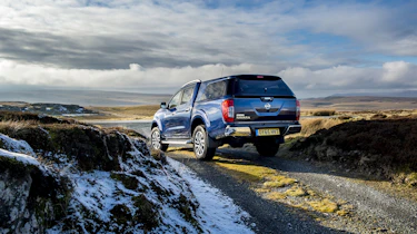 Nissan Navara first UK drive - rear three quarter off road