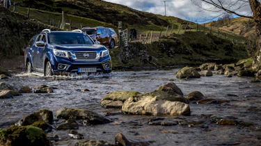 Nissan Navara first UK drive - front river