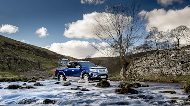 Nissan Navara first UK drive - in river