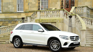Mercedes GLC vs BMW X3 vs Audi Q5 - Merc front quarter