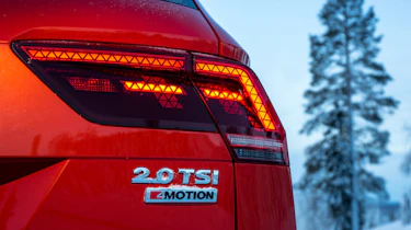 Volkswagen Tiguan snow drive review - rear light