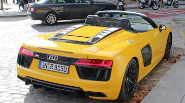 Audi R8 Spyder - spied rear/side