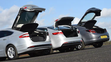 Kia Optima vs Ford Mondeo vs Vauxhall Insignia - boots open
